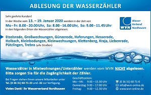 Ablesung 13.01. - 19.01.2020